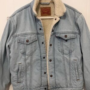Levi's Light Blue Sherpa-Lined Denim Jacket